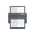 Print vector flat color icon Royalty Free Stock Photo