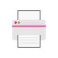 Print vector flat color icon Royalty Free Stock Photo