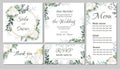 Vector floral pattern for wedding invitations, thank you, rsvp, menu. Royalty Free Stock Photo