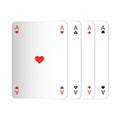 Print vector illustration Playing cards four aces isolate