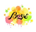 Vector inscription of the word Boys