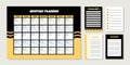 Vector monthly planner