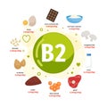 Vector poster products with vitamin B2.