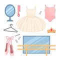 Vector set of ballet icons. Royalty Free Stock Photo