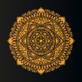 Vector template design of mandala illustration with yellow color eps file Royalty Free Stock Photo
