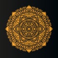 Vector template design of mandala illustration with yellow color eps file Royalty Free Stock Photo
