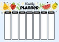 Vector weekly planner A4