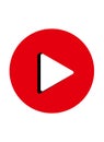 very simple play icon vector Royalty Free Stock Photo