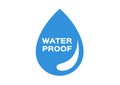Water resistant and water proof logo , icon and vector