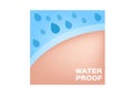 Water resistant and water proof logo , icon and vector Royalty Free Stock Photo