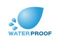 Water resistant and water proof logo , icon and vector Royalty Free Stock Photo