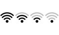 Wi-Fi set icons for web design. Level Wi-Fi signal. Internet connection Royalty Free Stock Photo