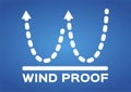 Wind proof and resistant icon vector Royalty Free Stock Photo