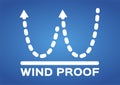 Wind proof and resistant icon vector