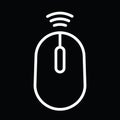 wireless or cordless computer mouse icon