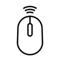 wireless or cordless computer mouse icon