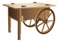 Wooden handcart illustration Royalty Free Stock Photo