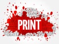 PRINT word cloud, creative concept Royalty Free Stock Photo