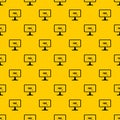Print word on a computer monitor pattern vector Royalty Free Stock Photo