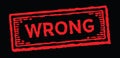 wrong, red rubber stamp Royalty Free Stock Photo