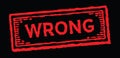 wrong, red rubber stamp Royalty Free Stock Photo