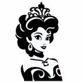 Printable Black And White Disney Princess Silhouette Clip Art