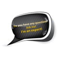 Printable expert speech bubble