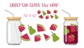 Printable Full wrap for libby class can. A pattern with watermelon and pear