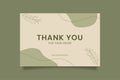 Printable Green Thank You Card Small Business for Online Small Business