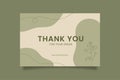 Printable Green Thank You Card Small Business for Online Small Business