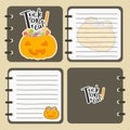 Printable Halloween Notebook Vector Design