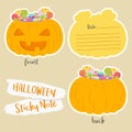 Printable Halloween Sticky Note Vector Design