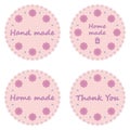 Printable hand made badges. Templates of labels, tags for hand made product