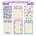 Printable journaling cards with feathers.