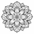 Printable Mandala Coloring Pages For Adults - Free Floral Mandalas Royalty Free Stock Photo