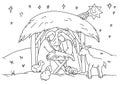 Printable Nativity Coloring Pages for Kids 1