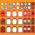 Printable set of vintage Lumberjack party elements. Templates, labels, icons and wraps.