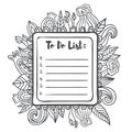 Printable To Do List page.