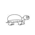 Printable tortoise coloring page for kids