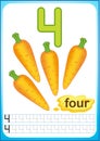 Printable worksheet for kindergarten and preschool. Exercises for writing numbers. Bright Vegetable harvest chili pepper, pumpkin,