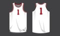 Basketball jersey uniform template mockup isolated