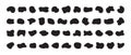 Blob irregular shape, organic random liquid, splodge fluid, round pebble and spot, black silhouette stain set. Simple
