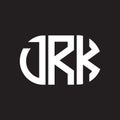 PrintDRK letter logo design on black background. DRK creative initials letter logo concept. DRK letter design Royalty Free Stock Photo