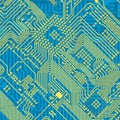 Printed blue industrial circuit board texture