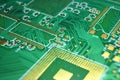 Printed circuit board closeup background Royalty Free Stock Photo