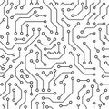 Circuit board black and white Royalty Free Stock Photo