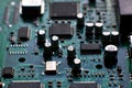 Printed circuit Board with chips and other components electronics