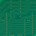 Printed circuit board, electronic components plate macro closeup, background texture copy space Royalty Free Stock Photo