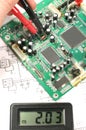 Printed circuit board and electronic meter Royalty Free Stock Photo