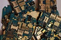 Many discarded circuit boards Royalty Free Stock Photo